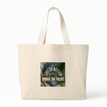 "Das Leben ist besser unter Palmen" Jumbo-Tasche