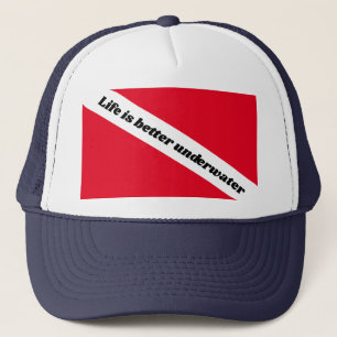 Das Leben ist besser unter Wasser tauchen unter Fl Truckerkappe