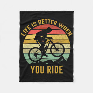 Das Leben ist besser, wenn du Mountainbike Vinta f Fleecedecke