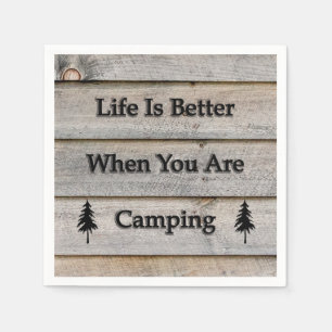 Das Leben ist besser, wenn man Camping ist Serviette