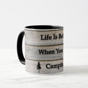 Das Leben ist besser, wenn man Camping ist Tasse