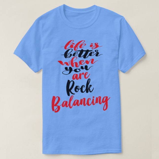 Das Leben ist besser, wenn man ein rotes Gleichgew T-Shirt (Design vorne)