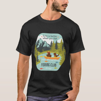 Das Leben ist besser, wenn man fischt - Angelverei T-Shirt