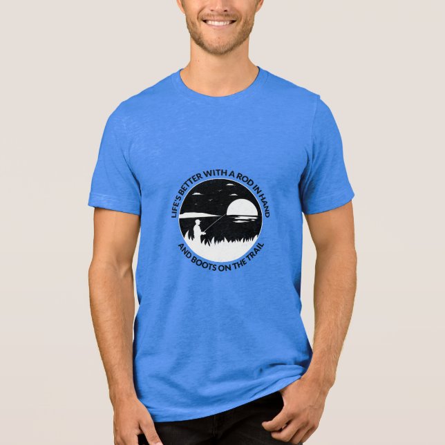 Das Leben ist besser, wenn man mit einer handwerkl Tri-Blend Shirt (Vorderseite)
