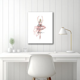 Das Leben ist besser, wenn man mit rosa Ballerina  Leinwanddruck