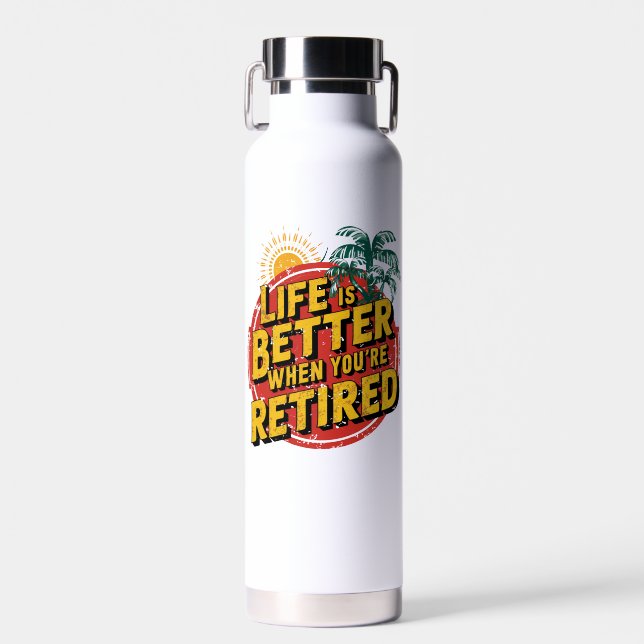 Das Leben ist besser, wenn man müde ist Trinkflasche (Vorne)