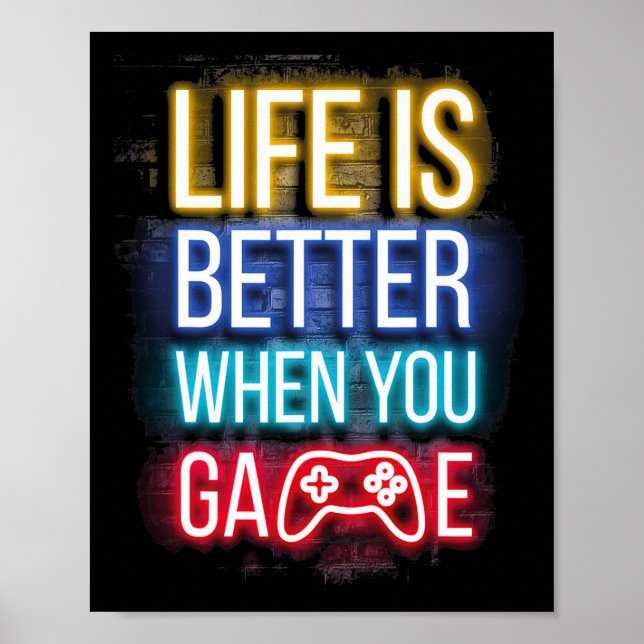 Das Leben ist besser, wenn U Game Controller Video Poster (Vorne)