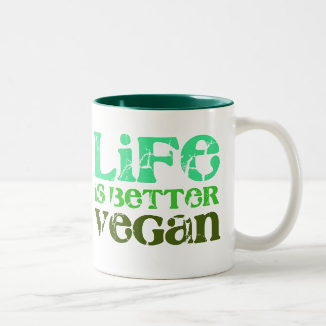 Das Leben ist besser Zweifarbige Tasse (Rechts)