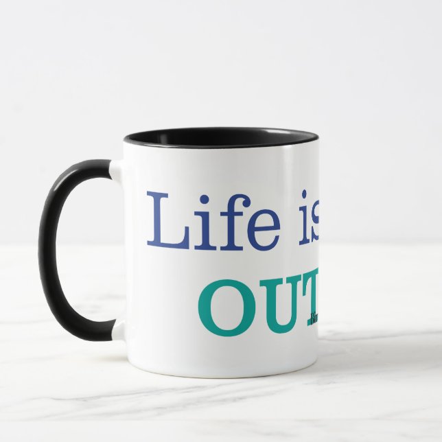 Das Leben ist bessere Außenseite Tasse (Links)