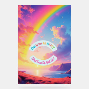 Das Leben ist BUNT Acrylschild