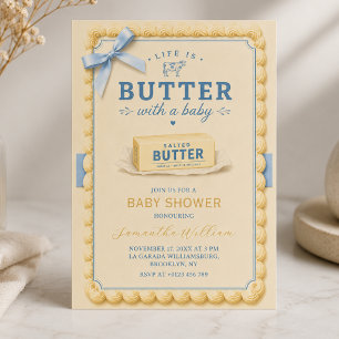 Das Leben ist Butter Mit Einem Baby Butter Baby Sh Einladung