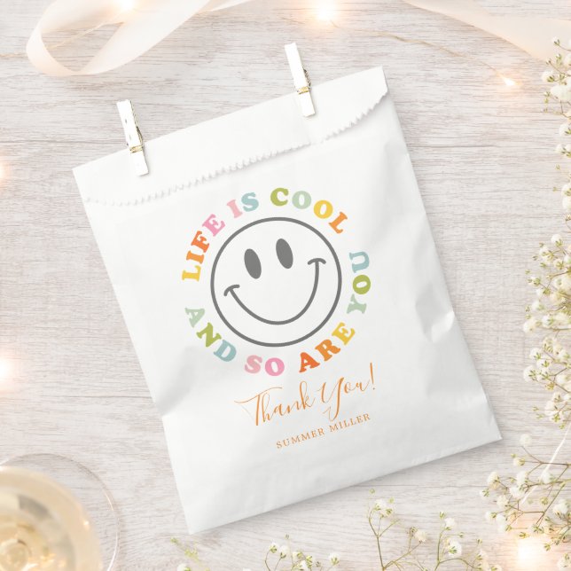 Das Leben ist Cool glücklich lächelnd Gesicht Emoj Geschenktütchen (Ausgeschnitten)