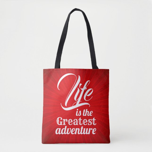 Das Leben ist das Bestste Abenteuer Tasche (Vorderseite)