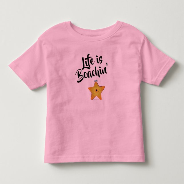 Das Leben ist der Strandfisch Kleinkind T-shirt (Vorderseite)