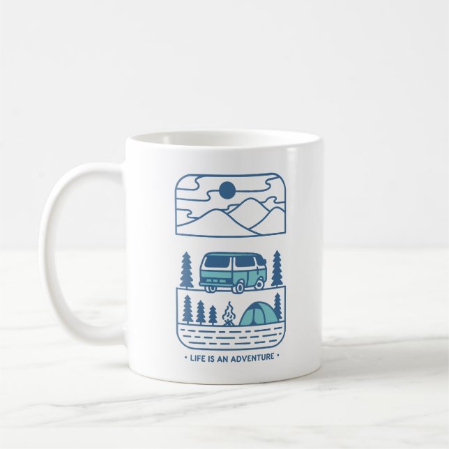 Das Leben ist ein Abenteuer 2 Kaffeetasse (Links)