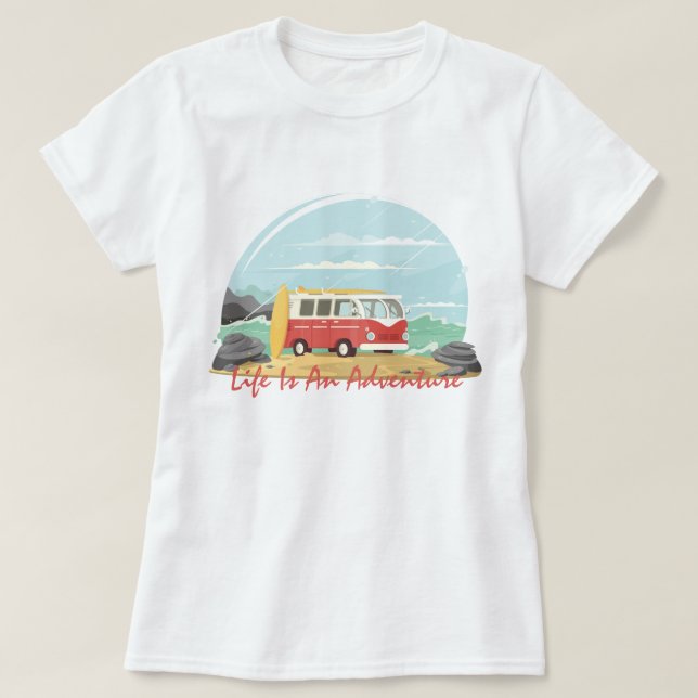 Das Leben ist ein Abenteuer T-Shirt (Design vorne)