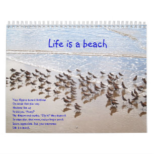 Das Leben ist ein Beach Calandar Kalender