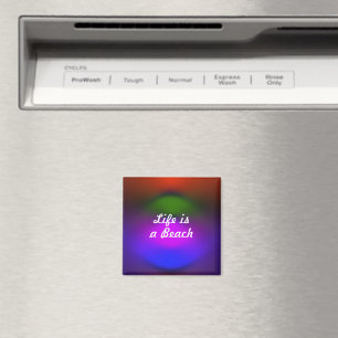 Das Leben ist ein Beach Neon Blue, Purple, Green & Magnet