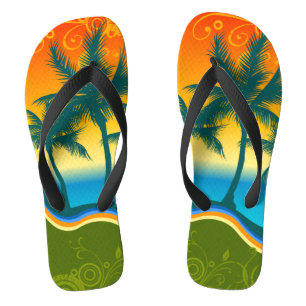 Das Leben ist ein Beach-Wide-Strap-Flops Flip Flops