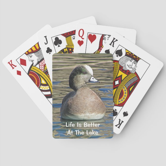 Das Leben ist ein besserer See für die Wigeon Wild Spielkarten (Rückseite)