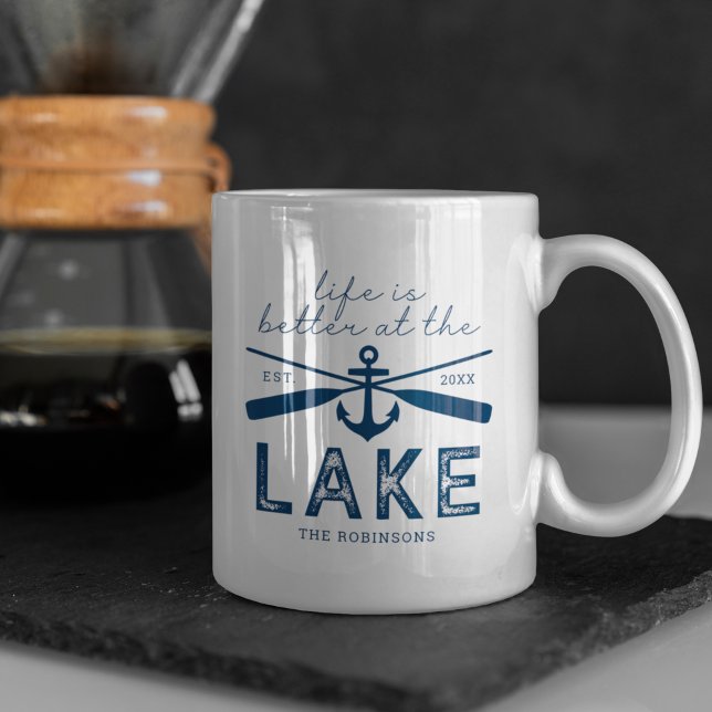 Das Leben ist ein besseres Haus Familienname Tasse (Von Creator hochgeladen)