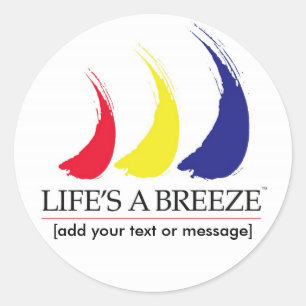 Das Leben ist ein Breeze®_Paint-The-Wind_Template  Runder Aufkleber