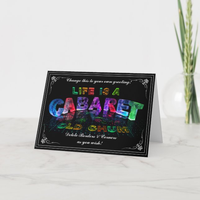 Das Leben ist ein Cabaret, alter Chum Karte (Vorderseite)