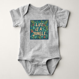 "Das Leben ist ein Dschungel" Naturziffer lustiger Baby Strampler