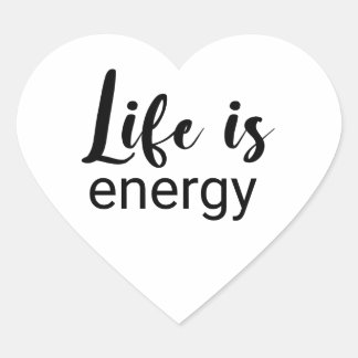 Das Leben ist ein energiesparender Schriftart, der Herz-Aufkleber