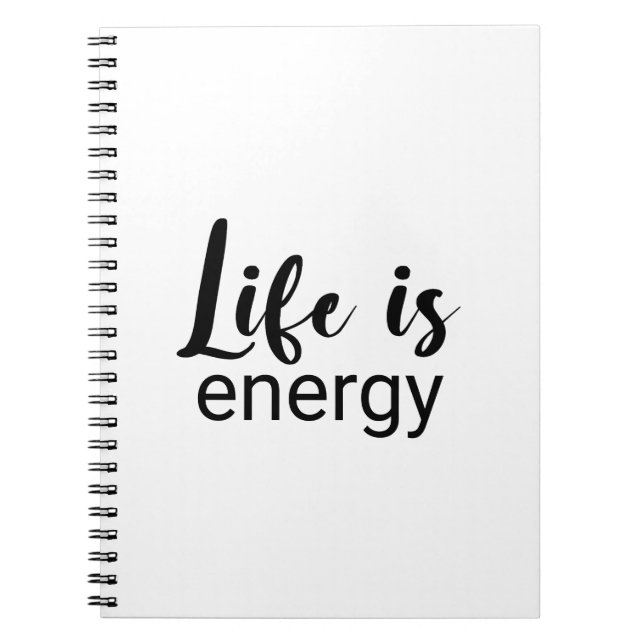 Das Leben ist ein energiesparender Schriftart, der Notizblock (Vorderseite)