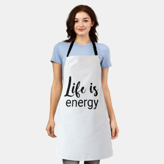 Das Leben ist ein energiesparender Schriftart, der Schürze