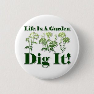Das Leben ist ein Garten Button