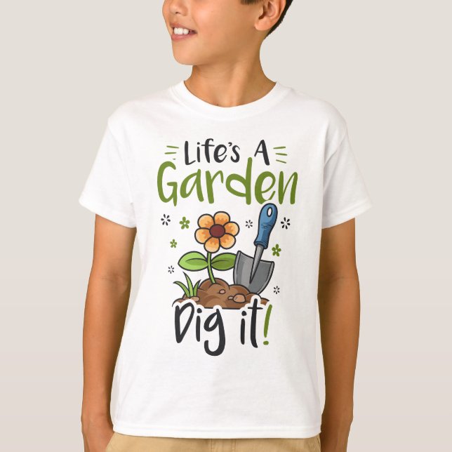 Das Leben ist ein Garten, in dem es fürs Frauenlic T-Shirt (Vorderseite)