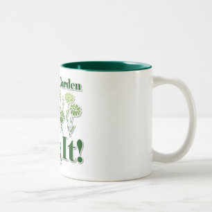 Das Leben ist ein Garten Zweifarbige Tasse