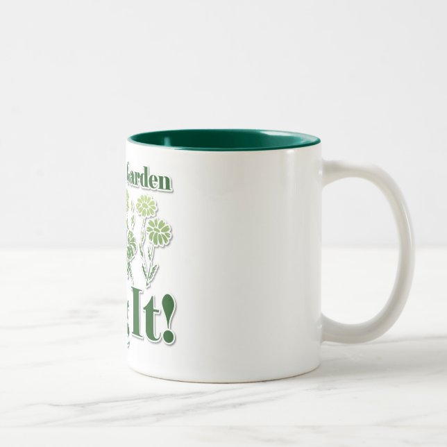 Das Leben ist ein Garten Zweifarbige Tasse (Rechts)