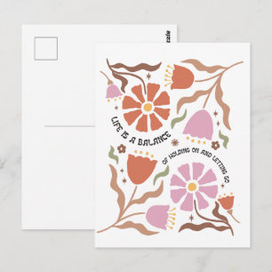 Das Leben ist ein Gleichgewicht zwischen dem Festh Postkarte