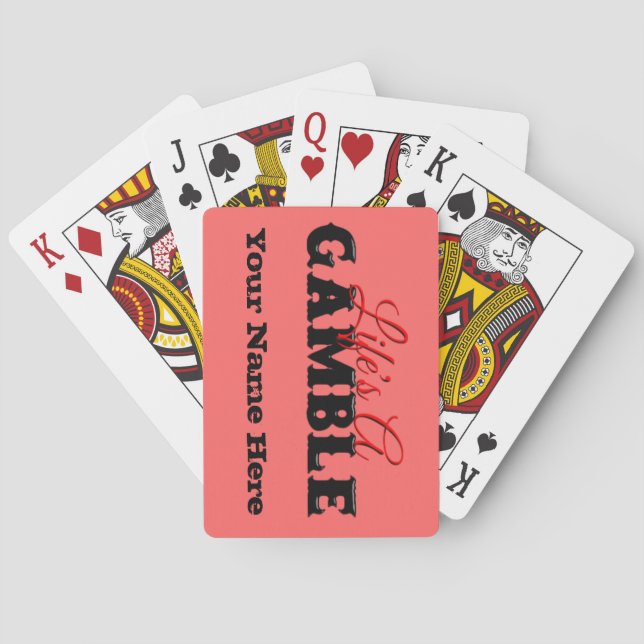 Das Leben ist ein Glücksspiel-Spielkarten Spielkarten (Rückseite)