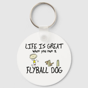 Das Leben ist ein großartiger Flyball-Schlüsselanh Schlüsselanhänger