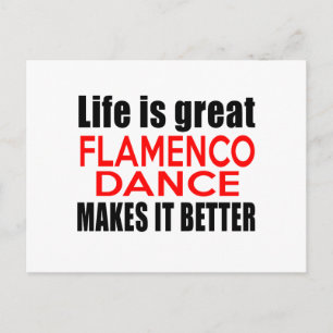 DAS LEBEN IST EIN GROSSER FLAMENCO, DER ES BESSER POSTKARTE