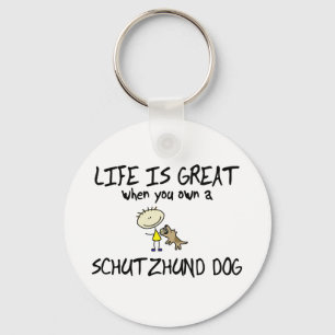 Das Leben ist ein großer Schutzhund-Schlüsselanhän Schlüsselanhänger