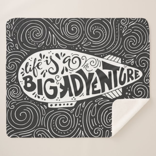 Das Leben ist ein großes Abenteuer Sherpadecke (Vorderseite (Horizontal))