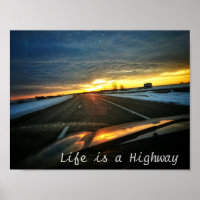 Das Leben ist ein Highway-Poster