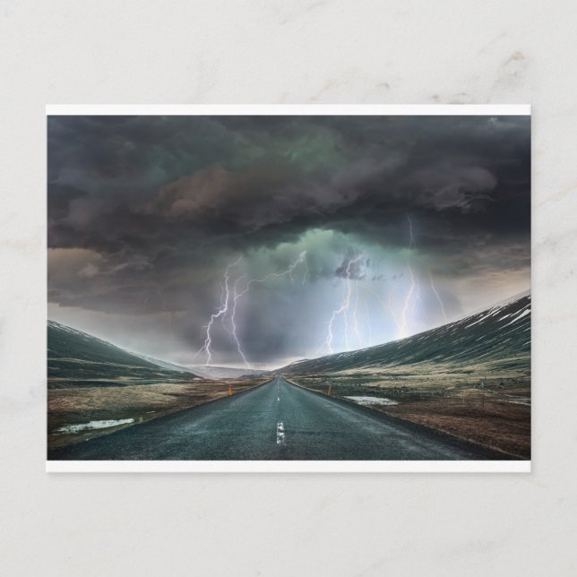 Das Leben ist ein Highway Postkarte (Vorderseite)