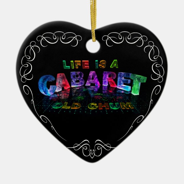 Das Leben ist ein Kabarett, alter Kumpel Keramikornament (Vorne)