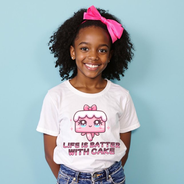 Das Leben ist ein Kampf mit dem Niedlichen Spaß-Sh T-Shirt (Life is Batter with Cake Cute Punny Fun Shirt)