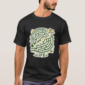 Das Leben ist ein Labyrinth-Design – Motivierender T-Shirt