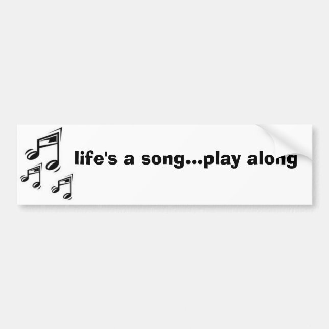 das Leben ist ein Lied Autoaufkleber (Vorne)