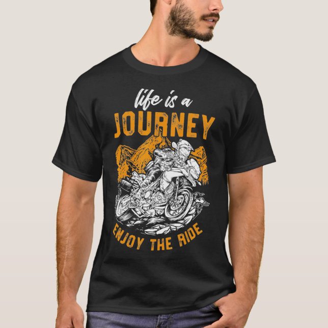 Das Leben ist ein Motorrad-Ziehen Rennen T-Shirt (Vorderseite)