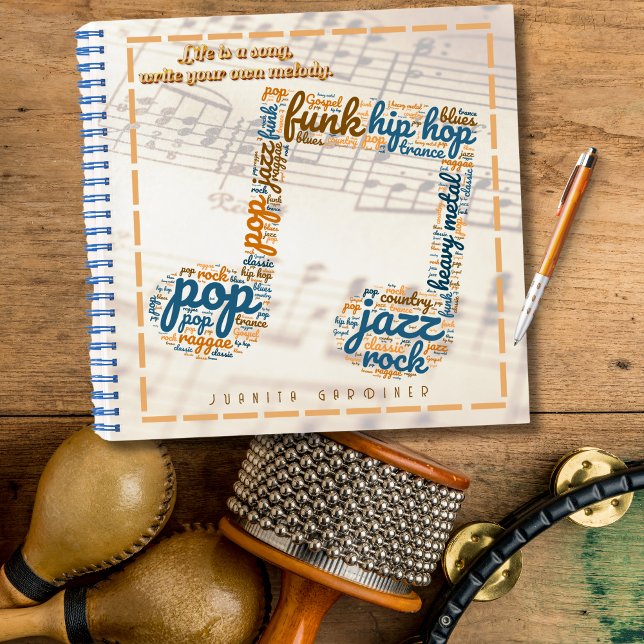 Das Leben ist ein musikalisches Notenjournal Notizbuch (Von Creator hochgeladen)