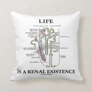 Das Leben ist ein Nierenbestehen (Niere Nephron) Kissen